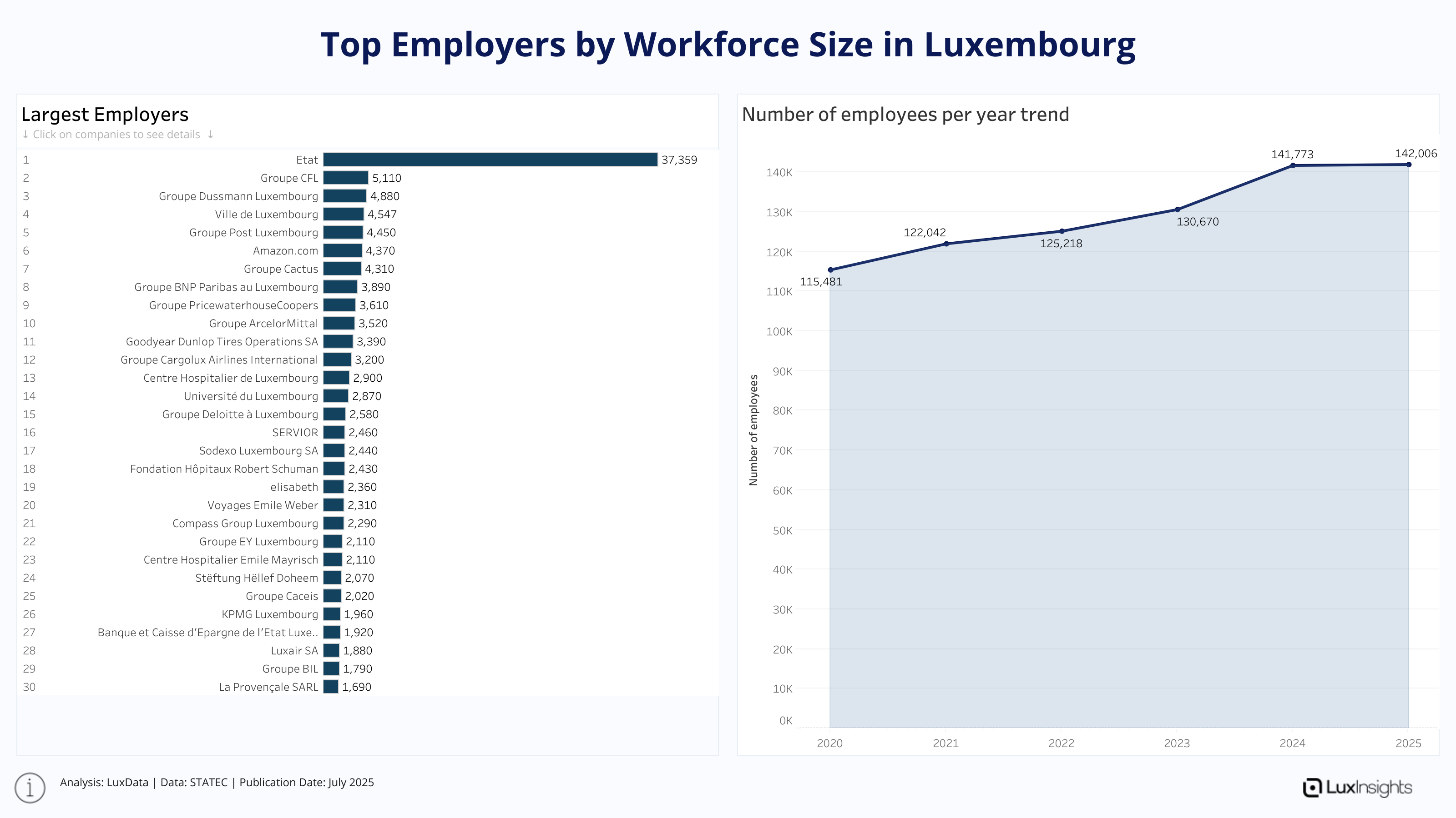 Visualization of Largest Employers