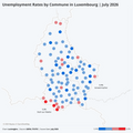Visualization of Unemployment Rates by Commune in Luxembourg