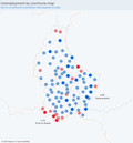 Visualization of Unemployment by commune map